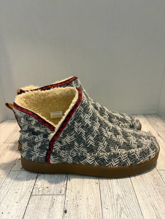 Sanuk Shoes - Sanuk Nice Bootah Shoes Womens Size 9 Gray Bootie Slippers Sherpa Lined Slip On
